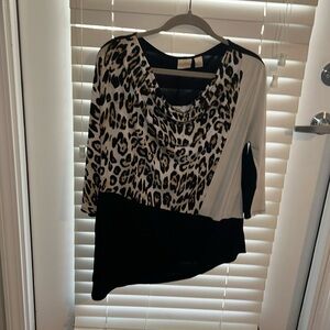 Leopard print top by White House, black market, size small